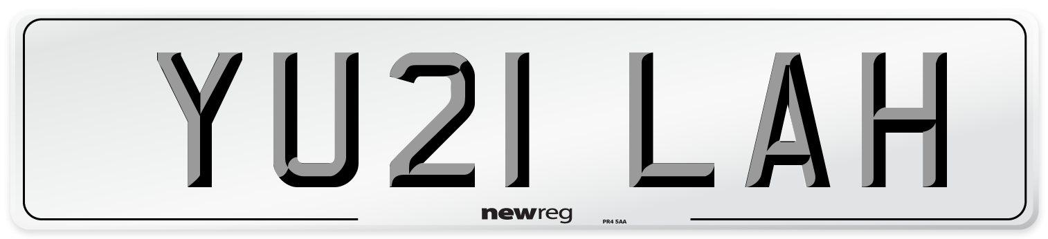 YU21 LAH Number Plate from New Reg